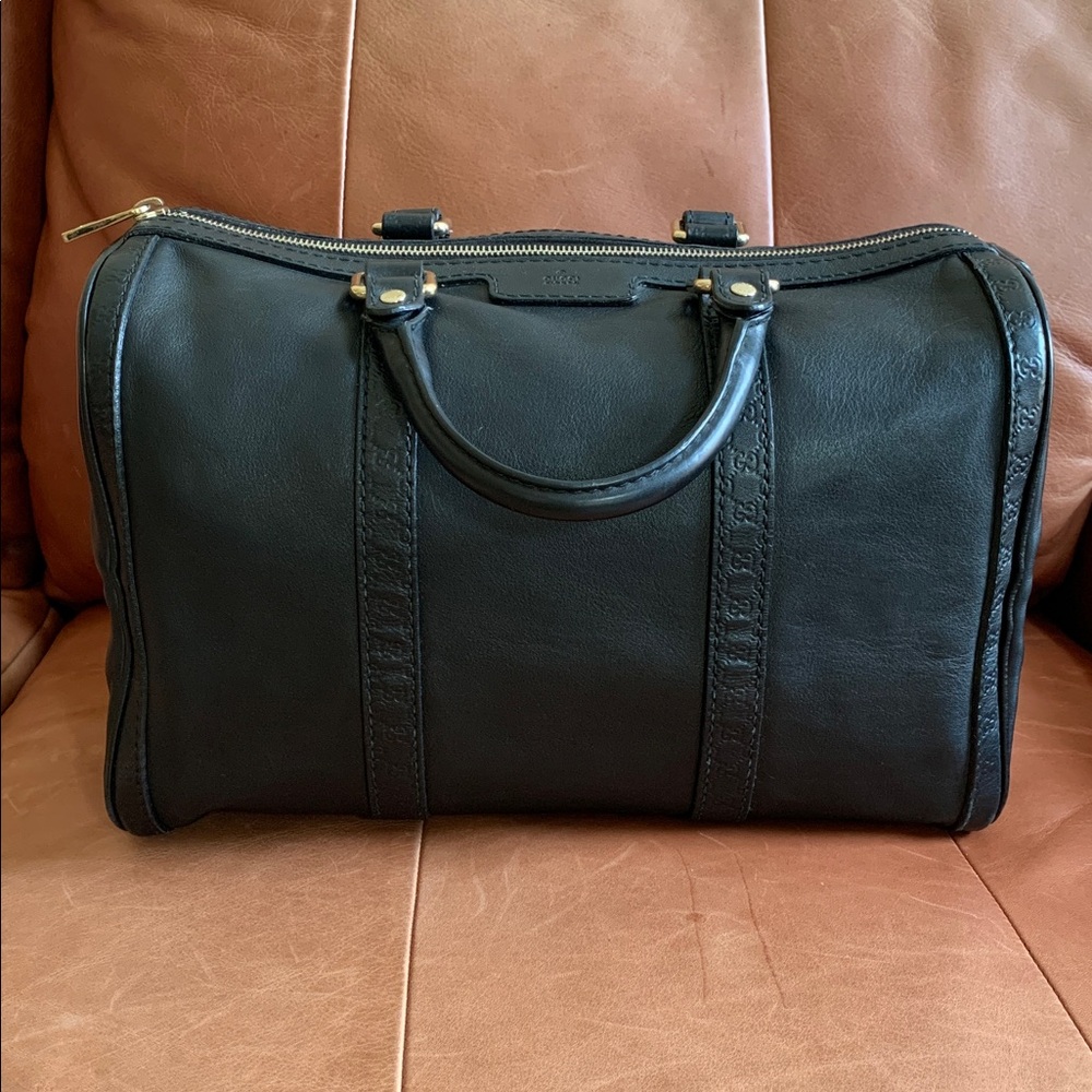🖤💋Beautiful GUCCI Boston Bag with Guccissimia Trim💋🖤